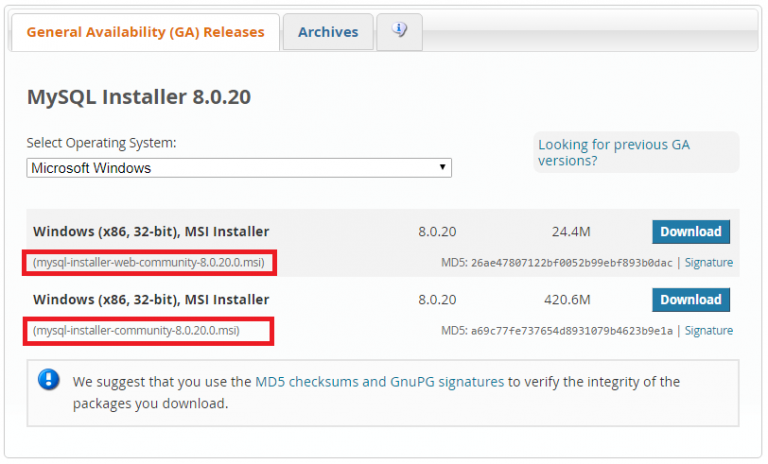 download mysql server 5.6 for windows 7
